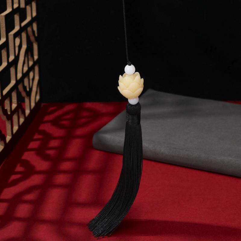 菩提莲花流苏 复古风穗子吊坠扇子挂件新中式马面裙服饰配件