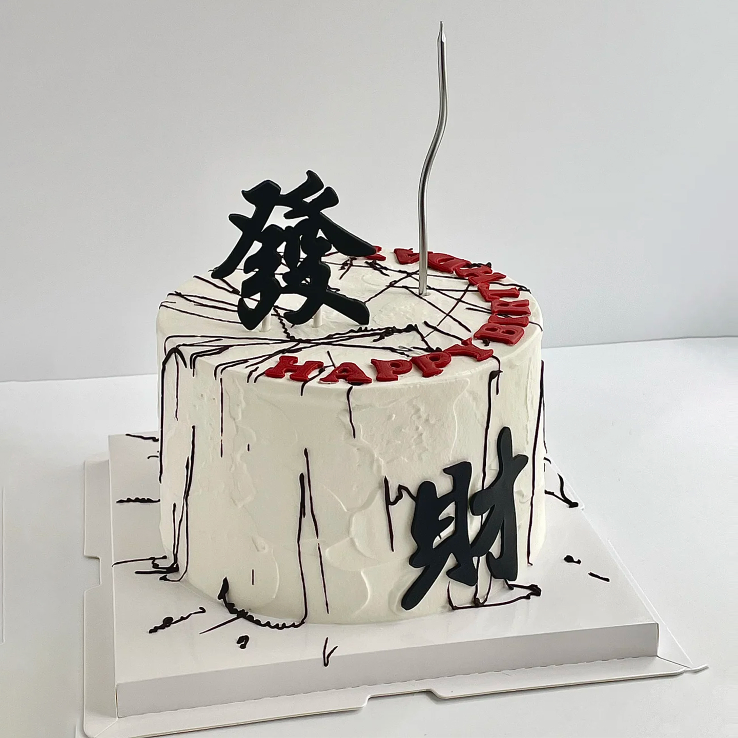 發財翻糖刻字切模蛋糕装饰