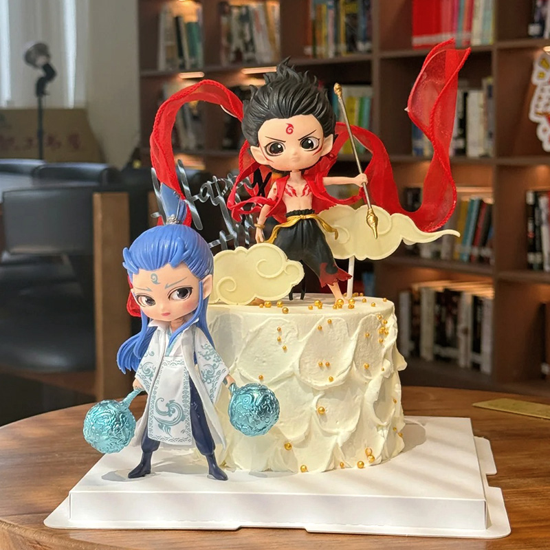 网红哪吒敖丙生日蛋糕装饰