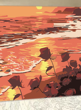 蝴蝶花数字油画diy填充油彩画手工涂色治愈解压涂鸦花卉装饰画