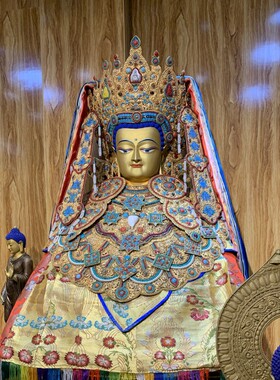 觉悟佛拉萨大昭寺铜鎏金觉卧佛庄严佛像释迦牟尼佛12岁等身像摆件