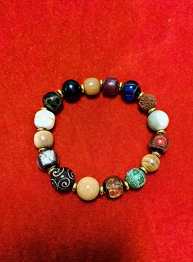 藏传天珠手串扎基S多宝手串  尺寸10mm