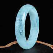 饰品情人节生日礼物送证书 镯子女款 天然海蓝宝手镯放漏 捡漏