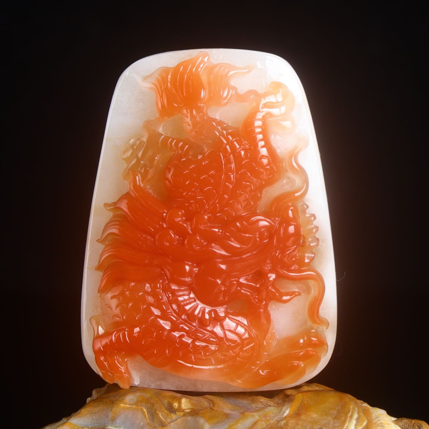 天然南红玛瑙吊坠保山南红红白料