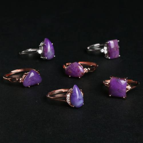 天然舒俱来戒指苏纪石镶嵌925银