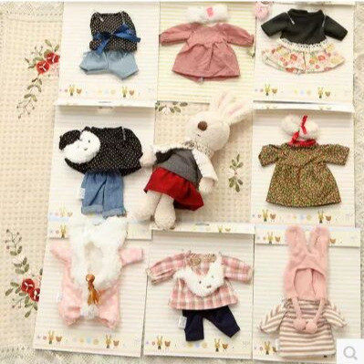 砂糖兔衣服单卖砂糖毛绒玩具公仔服装裙子替换装可爱