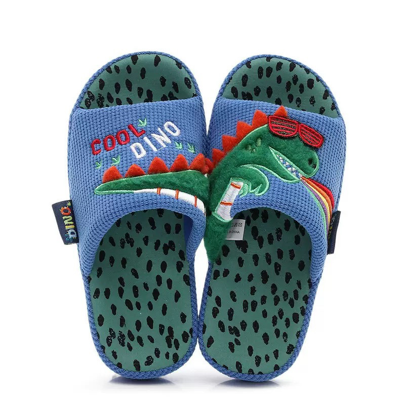 CORIFEI家丽芙儿童拖鞋男童四季春秋开口棉布恐龙外贸拖鞋跨境