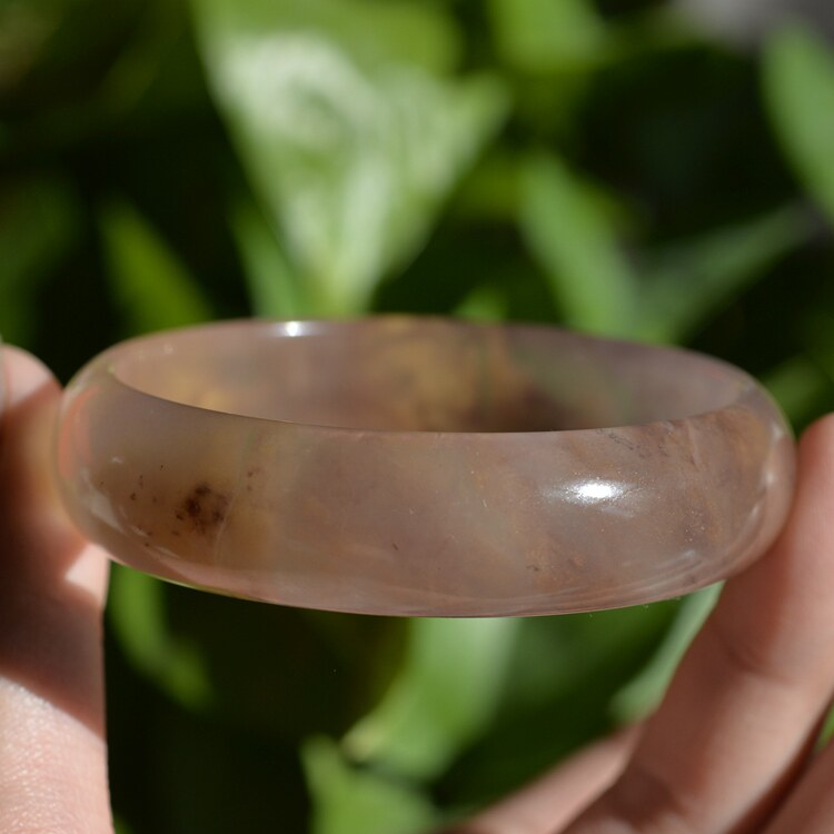 内径59圈47#正品纯天然新疆金丝玉紫罗兰手镯紫色紫气东来