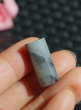 101#直径9MM新疆和田玉籽料 青花勒子珠 顶珠腰珠 桶珠项链挂坠