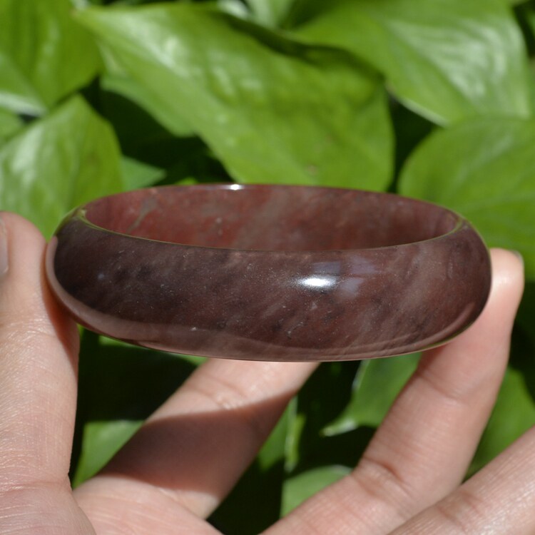 36#内径59圈正品纯天然新疆金丝玉紫罗兰手镯紫色紫气东来