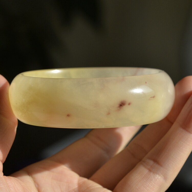 内径56.5圈38#正品纯天然新疆金丝玉紫罗兰手镯紫色紫气东来