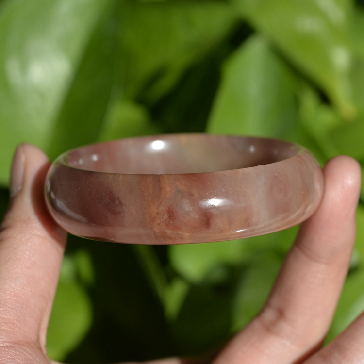 内径54圈53#正品纯天然新疆金丝玉紫罗兰手镯紫色紫气东来