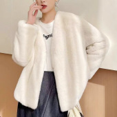 proudfox水貂绒衣服 整貂年轻款 在逃千金爆款 本色貂皮皮草外套女装