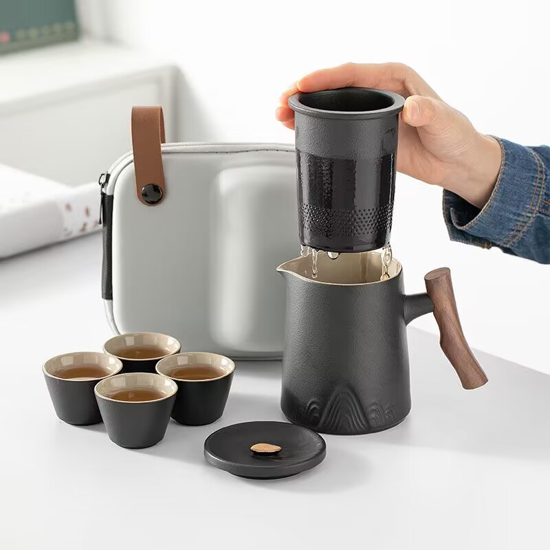 旅行茶具小型套装随身户外包泡茶壶茶杯单人快客杯一壶二四杯