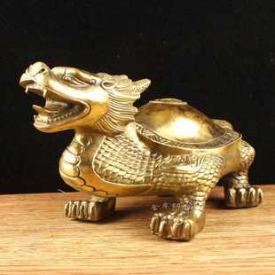 纯黄铜乌龟摆件铜龙龟祝寿贺寿家居金属装 饰工艺品摆件批发