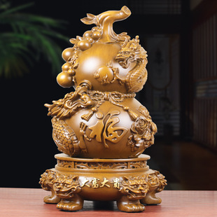 招财生肖龙葫芦摆件客厅酒柜电视柜玄关摆设开业乔迁礼品工艺品批