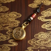 守护本命佛旋转 一面生肖一面佛钥匙扣双面立体车钥匙链挂件