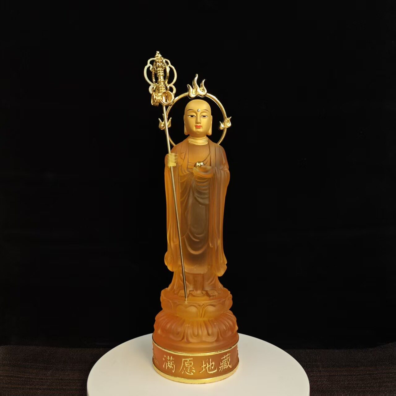 新款树脂水琉璃站像地藏王菩萨宗教祠堂寺庙供奉菩萨佛像厂家新款