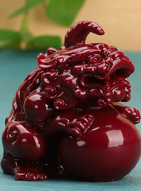 紫金砂朱砂貔貅抱球摆件家居办室门店直播货源批发乔迁礼