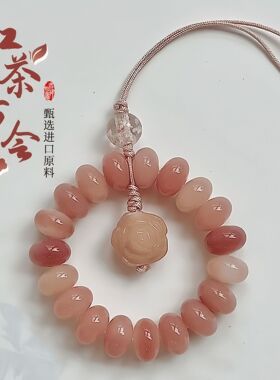 炭烤山茶菩提小手捻短款绳文玩配饰菩提根手机链男女学生解压念珠