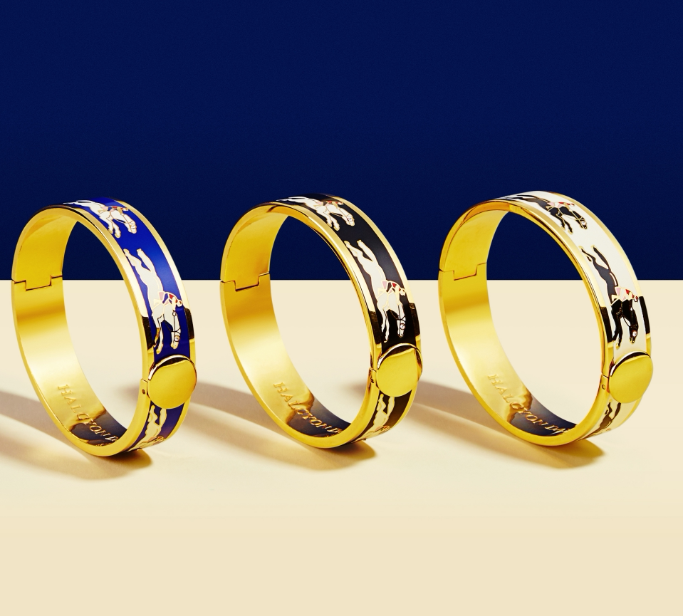 英国halcyon days绘时光运动类高尔夫网球赛马铰链手镯高档饰品