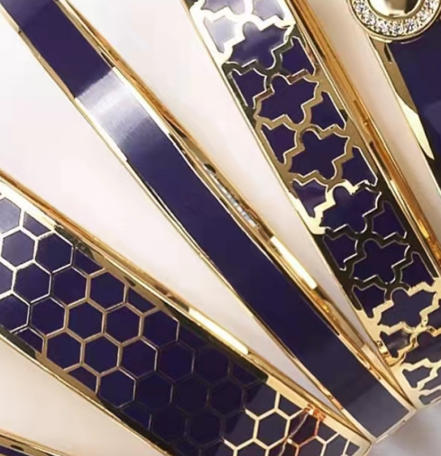 英国halcyon days绘时光欧式奢华手绘1cm纯色款金边手镯高档饰品