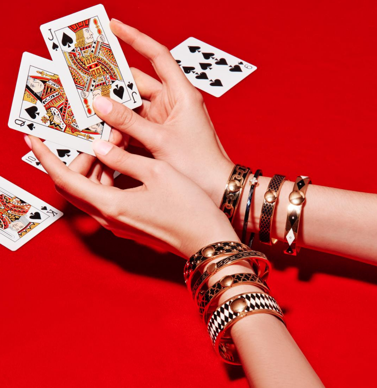 英国halcyon days绘时光欧式奢华几何线条图案铰链手镯高档饰品