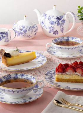 Noritake则武Blue Sorrentino蓝色伊甸园茶餐具糖奶马克杯碟盘