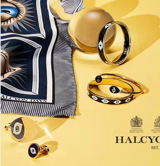 英国halcyon days绘时光恶魔之眼系列饰品手镯项链耳饰
