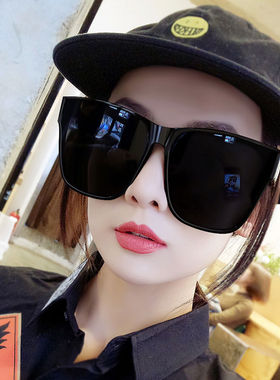 加大加宽圆脸太阳镜男士大框墨镜女韩版潮复古原宿风情侣黑超眼镜