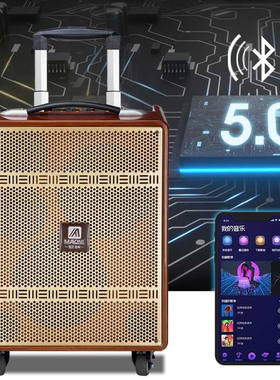 曼龙（MALONE）专业吉他音响户外音响广场舞拉杆音箱便携式带无线