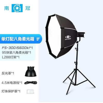 南冠南光FS-300单色温常亮补光灯led摄影灯直播视频录像拍照柔光