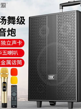索爱（soaiy）T56户外直播演出音箱广场舞音响自带声卡一体移动拉
