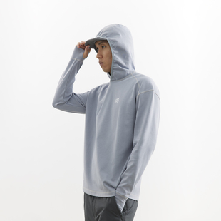 吃茶去chichaqu25速干明线吸湿排汗连帽长袖T恤户外徒步骑行运动