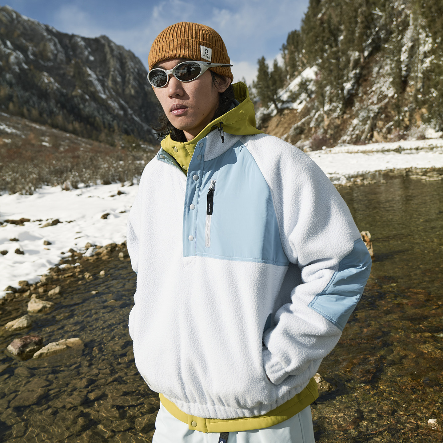 chichaqu户外抓绒双面穿卫衣