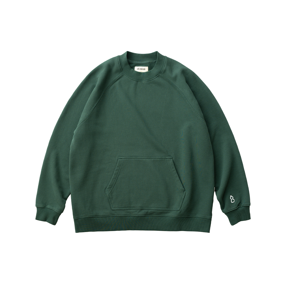 chichaqu纯棉复古圆领卫衣