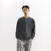 吃茶去chichaqu25经典 轻量保暖亨利领长袖 T恤户外休闲男女