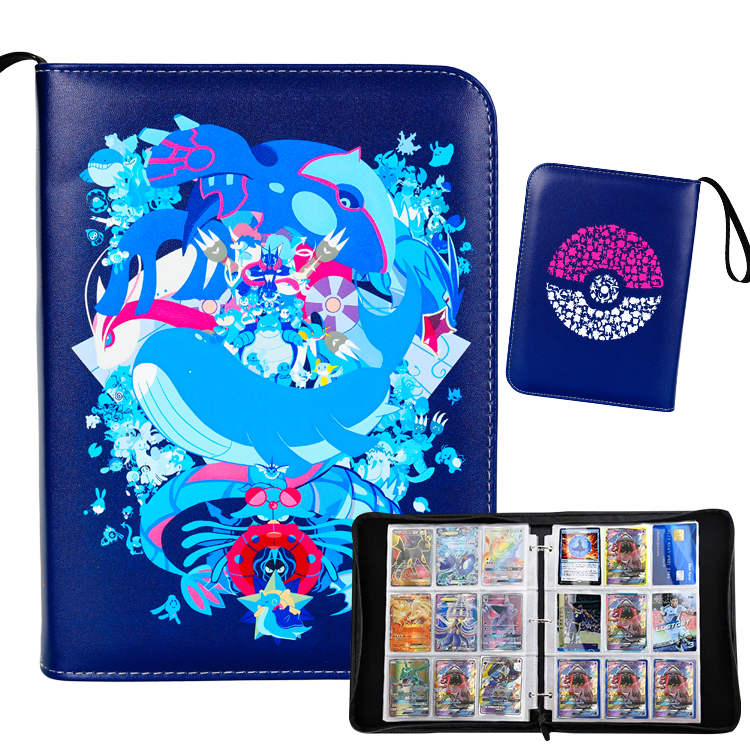 宝可梦卡片活页拉链卡册PTCG卡册四宫格9格PU收集册收纳包卡包册