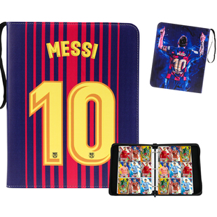 足球球星卡册C罗梅西世界杯帕尼尼卡片收藏册活页皮质卡包收纳盒