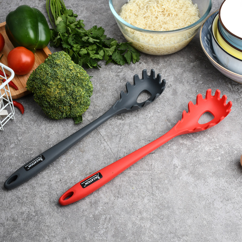 意粉勺硅胶捞面勺子抓面条神器漏勺意面神器食品级耐高温家用长柄