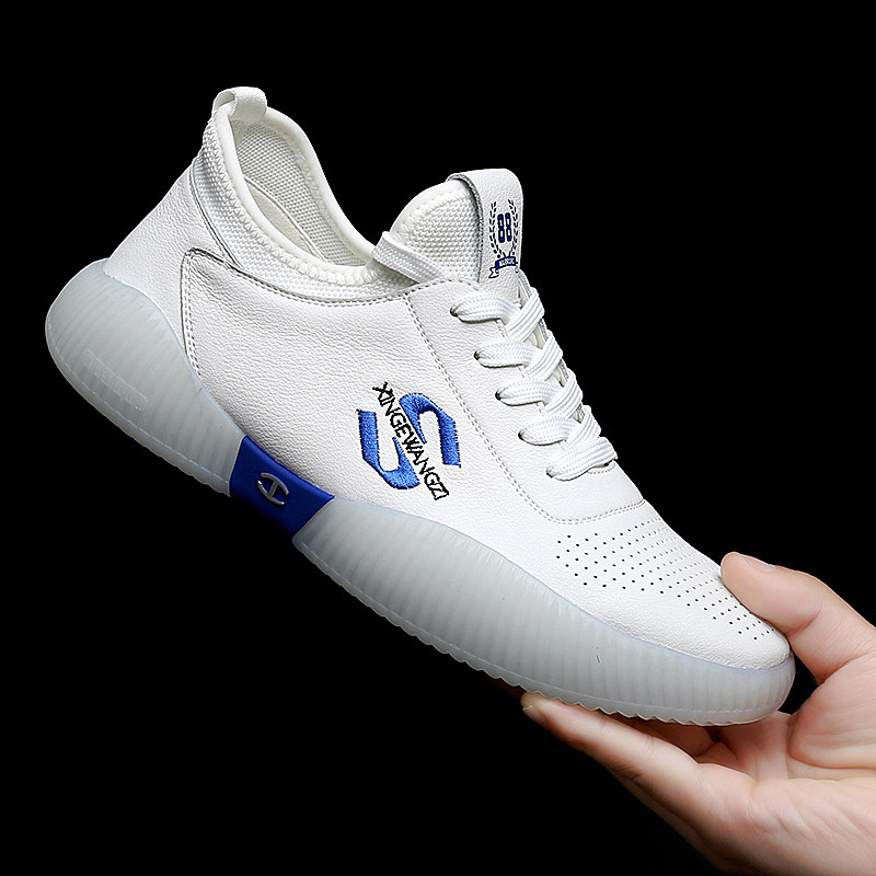 Europe station Spring and autumn season ventilation Dichotomanthes bottom Trend skate shoes motion leisure time leather shoes jelly White shoesin the Men's Shoes, Low shoe, Leisure shoes category - from Buy2taobao.com to provide professional Taobao agent buy service