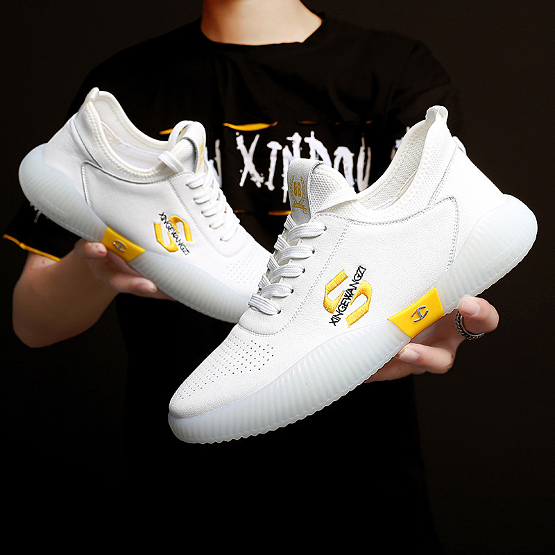 春季透气运动鞋男欧洲站板鞋果冻底小白鞋牛筋底男鞋潮流时尚鞋子|ruв категории Мужская обувь, низкий чистка - от Buy2taobao.com для оказания профессиональной услуги покупки агента Taobao