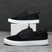 男鞋 小众复古ins爆款 学生板鞋 春夏透气帆布鞋 男女运动黑色德训鞋