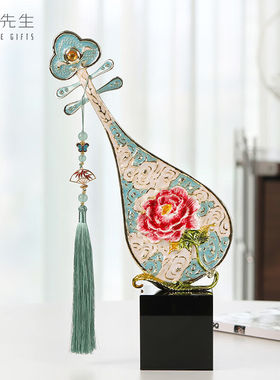 南初先生珐琅彩琵琶摆件新中式家居装饰品客厅书房办公桌摆件乔迁