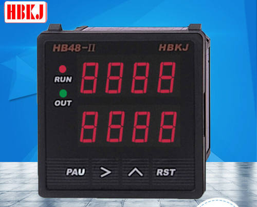 定制计数器4II智能双数显时间继电器4累时器自动脉冲HB48-IIDc24V