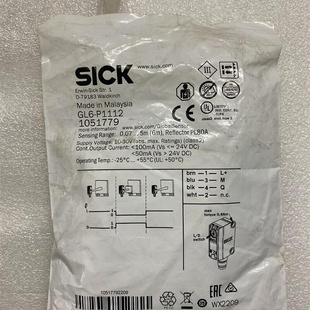 拍前询价： 全新SICK镜反传感器GL6 P1112 议价