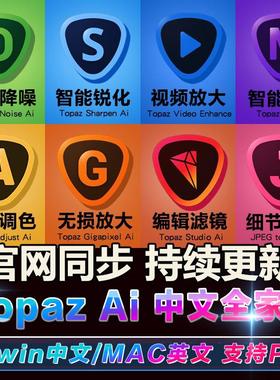 Topaz ai全家桶DeNoise降噪Gigapixel视频图片放大ps插件win/mac