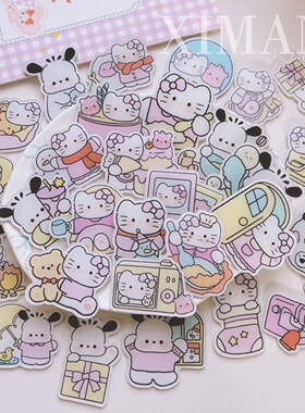 6cm亚克力片片kitty滴胶手机壳饰品配件挂件冰箱贴手工钥匙扣材料