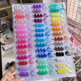40色安妮纯透系列水晶胶奶油胶干后透明果冻胶手机壳摆台发夹材料