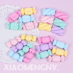 仿真奶油壳树脂配件磨砂领结蝴蝶结发卡发夹手工饰品材料滴胶装饰